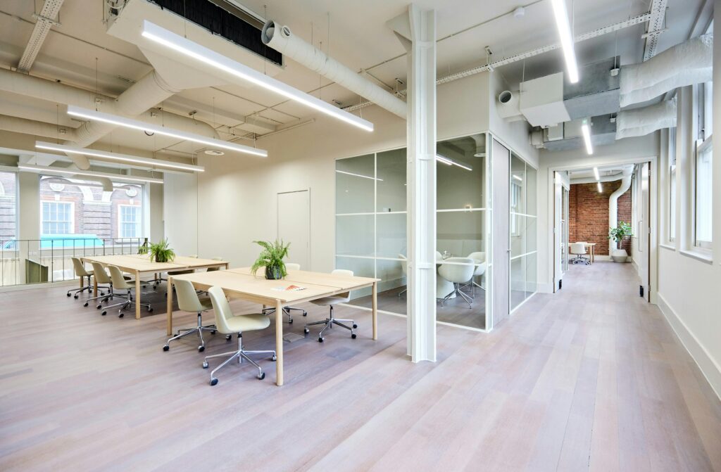 How does using a co-working space compare in price with renting an office in London?